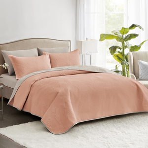 Couvre-lits de luxe de style américain, 100% polyester, 80 g/m², gaufrés soniquement, lavables, teints unis, pour la maison et l'hôtellerie - Product Image 4