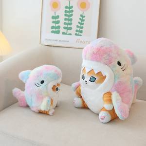 Lindo Peluche de Tiburón Suave para Bebés, Juguete de Peluche de Gato Kawaii, Peluche de Animal de Peluche, Lindo Gato Tiburón que se Transforma en Muñeco de Peluche de Gato, Regalos para Niños - Product Image 5