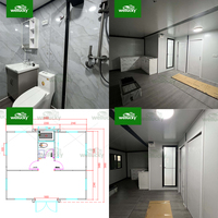 Maison de conteneur d'expédition extensible de luxe, 2 à 3 chambres, maison préfabriquée entièrement meublée, prête à être expédiée