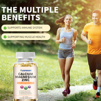 Ausreson OEM Calcium Magnésium Zinc D3 K2 Softgel Complément Alimentaire pour la Santé Immunitaire 1000mg Magnésium D3 + Zinc Complexe Capsules Molles