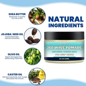 Premium African 360 Hair Wave Building Ingredientes naturales Wave Butter Promover el crecimiento del cabello Wave Pomade - Product Image 4