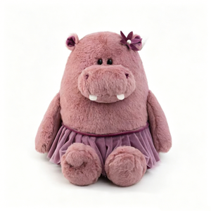 Peluche hippopotame ballerine personnalisée, peluche hippopotame tutu, jouet en peluche hippopotame - Product Image 2