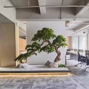 การตกแต่งภูมิทัศน์แบบตั้งพื้นถึงเพดานในห้องน้ำชาด้วยต้นสนประดิษฐ์ สร้างบรรยากาศแบบเซน - Product Image 3