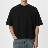 T-shirts courts amples personnalisés avec logo pour hommes, 100 % coton épais, coupe oversize, vente en gros pour l'été