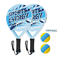 Ensemble de paddle-tennis junior avec logo personnalisé, kit de paddle pour jeunes débutants avec balle en mousse silencieuse Typti