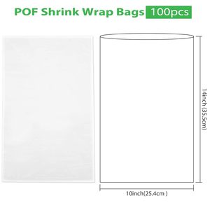 Shrink <b>Wrap</b> Bags 10 X 14 Inch Clear Odorless Pof <b>Heat</b> Seal For Packaging Soap Book Bath Bombs - Product Image 2
