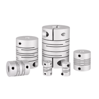Accouplement rigide en alliage d'aluminium pour disques et arbres parallèles ; Connecteur rainuré pour bobinage de servomoteur avec diamètre de trou de 10 mm