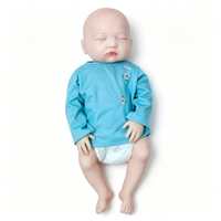 Reborn-Babypuppe 18 Zoll Vollkörper Weich Silikon Realistisch Neugeborenes für Säuglingspflege-Training Elternpraxis