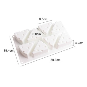 Molde de Silicona para Pastel con Forma de Queso TangChu, Molde para Repostería, Helados y Postres, Modelo G-11, 31x19x4.5CM - Product Image 2