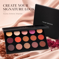 Palette de fards à paupières 15 couleurs, hautement pigmentée, scintillante, mate, nacrée, longue tenue, maquillage quotidien, marque privée