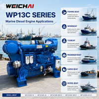 Moteur diesel marin SCDC authentique Weichai WP13C500-18E121 500HP 368kW 1800RPM IMO II pour bateau de travail et bateau de pêche