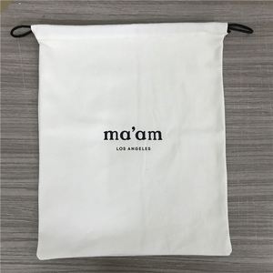 Custom Logo Premium Heavy Duty Offwhite Cotton <b>Canvas</b> <b>Large</b> Gift Packing Drawstring Pouch Dust <b>Bag</b> - Product Image 3