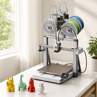 Mesin Cetak 3D Multi-Warna Bamboo Lab A2L Combo Kalibrasi Otomatis Penuh Presisi Tinggi Perataan Otomatis PLA 500mm/s