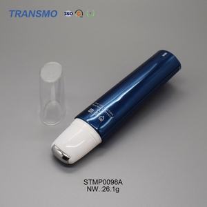 Tube souple en plastique pour crème et lotion de soin de la peau, applicateur métallique, logo personnalisé, tube compressible massable - Product Image 6