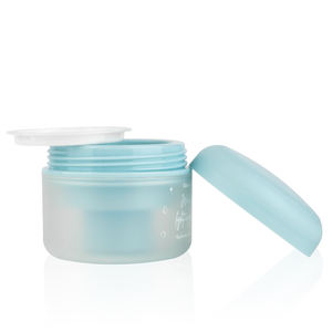 Envase de plástico <span class=keywords><strong>azul</strong></span> elegante para crema <span class=keywords><strong>facial</strong></span>, frasco de crema de doble pared, 50 ml, 100 ml, 150 ml, venta al por mayor - Product Image 2