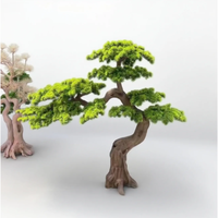 Sapin artificiel sculpté sur mesure avec lumières LED, design de racines unique, idéal pour la décoration de jardin ou de bord de piscine, plantes artificielles