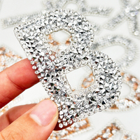 Offre Spéciale résine motif strass lettres fer à repasser feuilles adhésives en cristal pour chapeaux chaussures pantalons