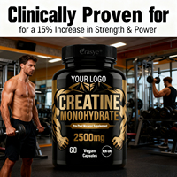 EUR US Offre Spéciale 2500mg Capsules de monohydrate de créatine pour adulte Supplément post-entraînement Croissance musculaire maigre et récupération rapide