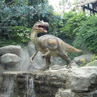 Décor de parc d'attractions sur le thème des dinosaures en acier personnalisé pour les événements d'Halloween, utilisation en intérieur/extérieur, zones de jeux éducatives