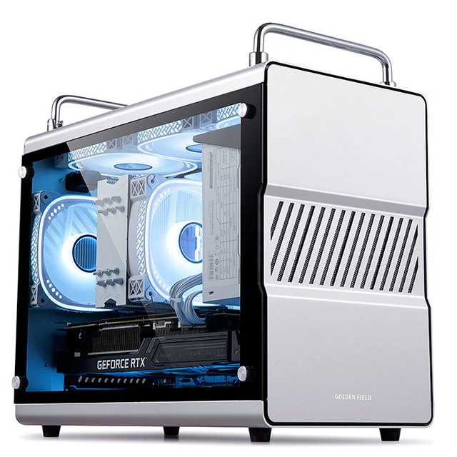 Glass Side Panel Micro ATX Mini ITX Cube Custom MATX Gaming Computer Case Heat Dissipation Aluminum Chassis