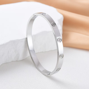 Luxury Designer Stainless Steel Unisex <strong>Bracelet</strong> Classic Trendy <strong>Matching</strong> Bangle <strong>for</strong> Him and Her OEM/ODM Available - Product Image 4