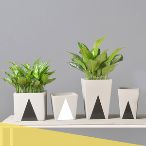 Macetas de cilindro geométricas rústicas de interior creativas maceta de cemento de interior colorida para plantas y flores - Product Image 2