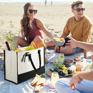 Пользовательские экологически чистые сумки из мешковины для покупок, пляжный день или вечеринки