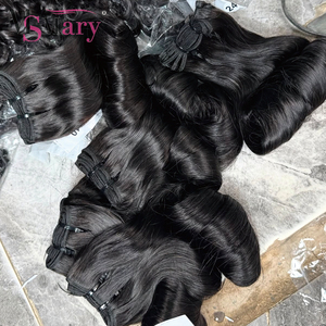Extensions de cheveux humains vierges indiens doublement étirés, bouclés à la française, couleur noire, qualité SDD, non traités, pour revendeurs - Product Image 4