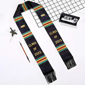 Chal <span class=keywords><strong>de</strong></span> borla <span class=keywords><strong>de</strong></span> doble capa Acabado satinado Cinta <span class=keywords><strong>de</strong></span> graduación Logo Etiqueta para adultos Bufanda Honor Correa para el hombro Confeti Género - Product Image 6