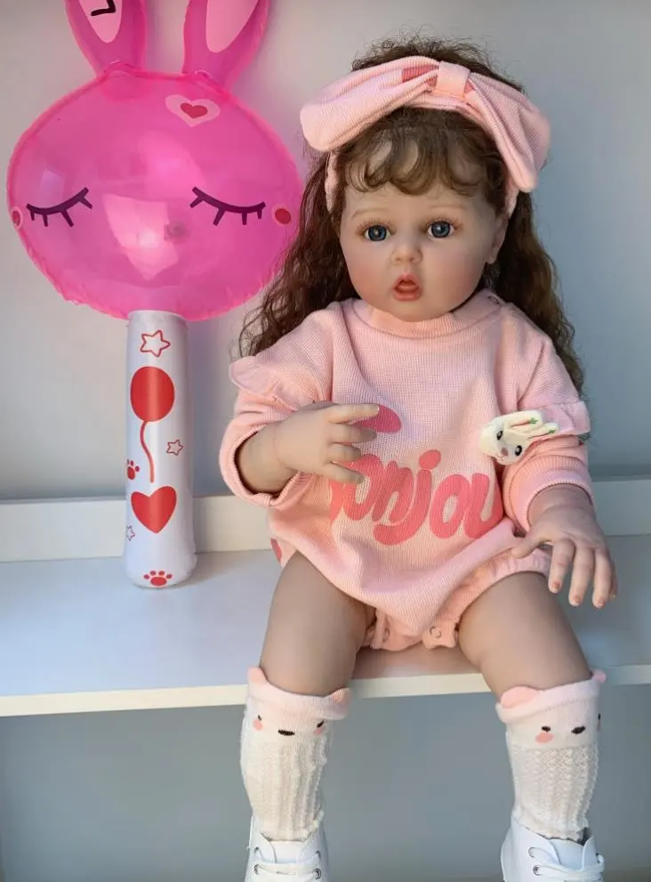 24 इंच प्लास्टिक बड़ा आकार कपड़ा शरीर असली लग बच्चे बच्चा गुड़िया पुनर्जन्म गुड़िया सिलिकॉन नवजात शिशु