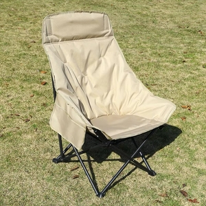 Chaise <span class=keywords><strong>lune</strong></span> pliable portable en coton avec cadre en aluminium, inclinaison réglable sur quatre positions pour le camping, <span class=keywords><strong>la</strong></span> cour et <span class=keywords><strong>la</strong></span> détente en extérieur - Product Image 3