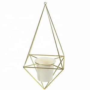 Negro Metal jardín decorativo jardinera colgante de pared macetas de pote de flor para la decoración del hogar - Product Image 5