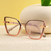 Lunettes de vue anti-lumière bleue Partagas Fashion Cat Eye TR90 avec monture scintillante pour femmes