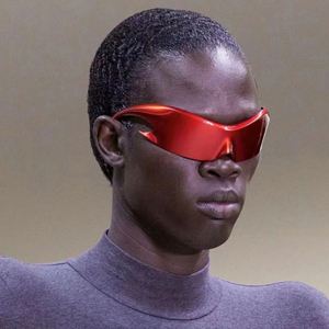 Gafas de sol Vintage Hip Hop Punk para mujer 2025 <span class=keywords><strong>Y2K</strong></span> Color deslumbrante una pieza con divertidas gafas de sol para conducir moda <span class=keywords><strong>Vogue</strong></span> - Product Image 2
