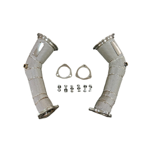 Downpipe en acier inoxydable SVJ avec protection thermique pour Audi RS4 <span class=keywords><strong>RS5</strong></span> <span class=keywords><strong>B9</strong></span> 2.9T - Product Image 1