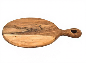 Tabla de Cortar de Madera Hecha a Mano para Cocina, Tabla de Cortar de Madera Maciza Premium para Cortar Verduras, Frutas, Carne, Pan, Natural - Product Image 2