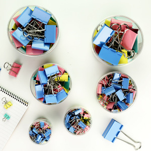 Deli Colored Binder Clips 15mm Metal Long Tail Clips 60 Pieces ES Series Office Supplies - Product Image 4