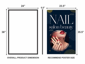 Boîte à lumière LED ultra-mince A3 pour affiches <span class=keywords><strong>de</strong></span> films, publicité commerciale, nouvelle vitrine <span class=keywords><strong>de</strong></span> films, panneau d'affichage, agents immobiliers - Product Image 6