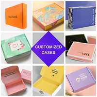 Emballage d'expédition en carton ondulé personnalisé avec bande détachable, impression personnalisée, fermeture autocollante, boîte cadeau avec logo et fermeture éclair