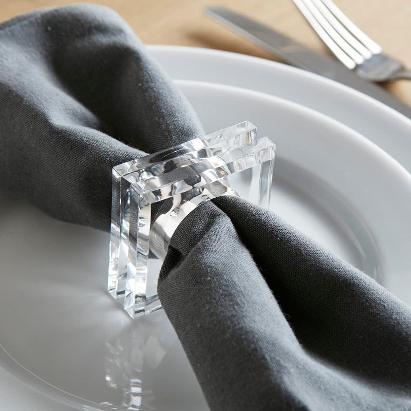 Acrylic Lucite Napkin Rings Elegant Table Decor Solutions