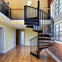 DAIYA en fonte escalier en colimaçon extérieur escaliers en fer avec garde-corps en acier
