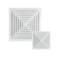 Diffuseur d'air moderne en aluminium pour plafond mural Grille persienne Diffuseurs à face carrée pour système de climatisation