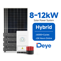 Kit solaire complet Deye, système d'énergie solaire 8 kW, 10 kW, 12 kW, système de stockage d'énergie photovoltaïque hybride pour la maison