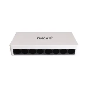 Tinnam 8 पोर्ट नेटवर्क स्विच 10/100 एमबीपीएस ईथरनेट स्विच एडाप्टर फास्ट rj45 ईथरनेट स्विचर हब फैक्टरी आपूर्ति ओएम