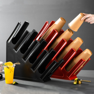 4 ngăn nhựa cốc cà phê nắp chủ cốc giấy Dispenser cốc nước tổ chức cho văn phòng cà phê cửa hàng tự chọn lưu trữ - Product Image 1