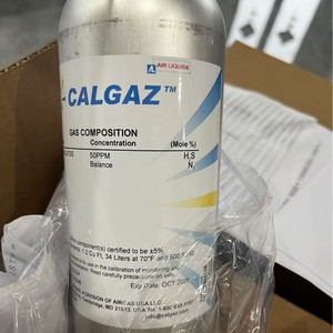 Gaz d'étalonnage Calgaz 2Al-34L 50PPM H2S Azote pour l'étalonnage des détecteurs - Product Image 1