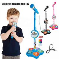 Support de microphone pour enfants, karaoké électronique portable pour enfants, support de microphone pour karaoké de fête pour la performance musicale familiale