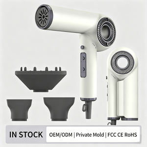 Sèche-<span class=keywords><strong>cheveux</strong></span> pliable mini haute vitesse 1800W 110000RPM sans balais, sèche-<span class=keywords><strong>cheveux</strong></span> <span class=keywords><strong>de</strong></span> <span class=keywords><strong>voyage</strong></span> avec 3 embouts <span class=keywords><strong>de</strong></span> coiffage, double tension 110-220V - Product Image 1
