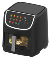 Friteuse à air nouvelle génération avec écran tactile, professionnelle, saine, prix usine, multifonctionnelle, 8L, revêtement en acier inoxydable, affichage numérique personnalisé