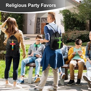 Sac de sport promotionnel en nylon avec cordon de serrage, personnalisable avec logo, en polyester uni réutilisable, pour le fitness, les activités de plein air et le shopping - Product Image 4